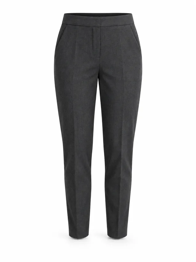 Tapered ankle trousers in charcoal