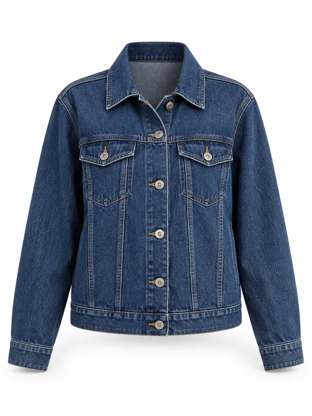 Relaxed denim jacket in indigo