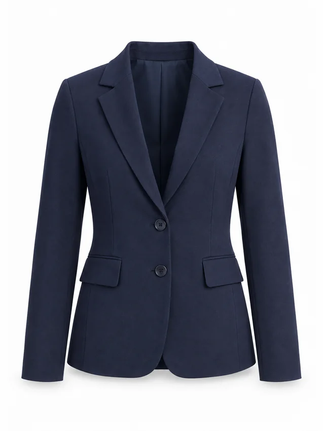 Single-breasted office blazer in navy