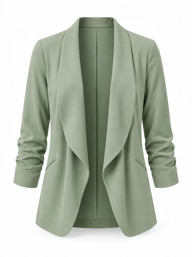 Soft drape blazer in sage green
