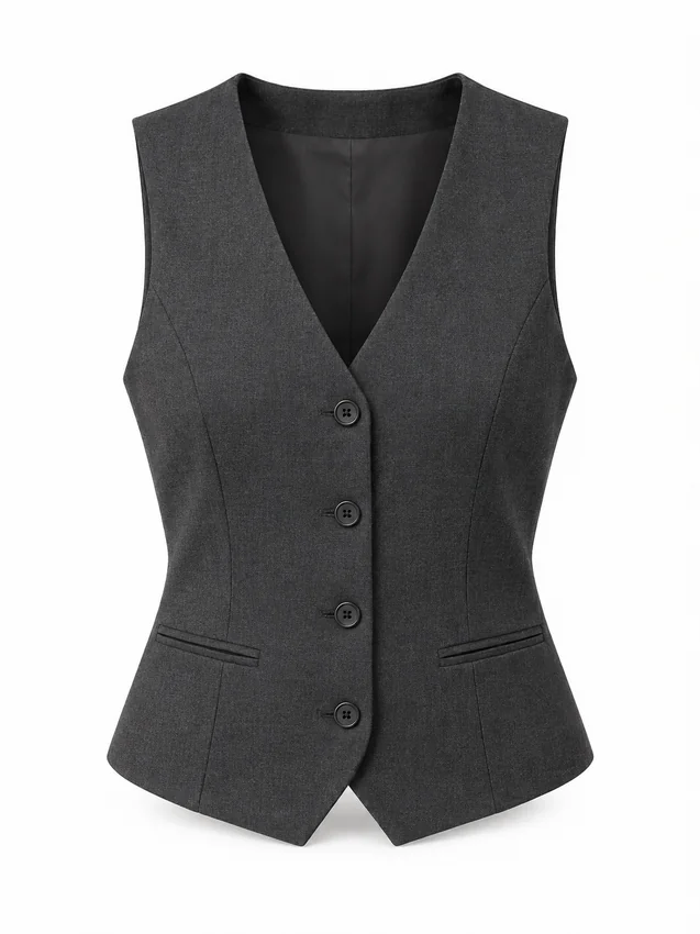 Tailored waistcoat in charcoal
