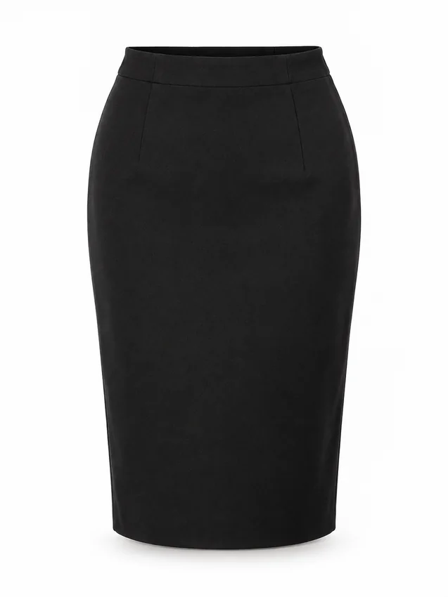 Pencil work skirt in black