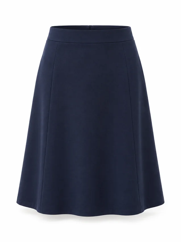 A-line office skirt in navy