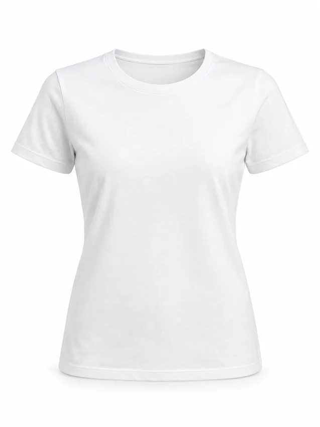 Classic crew-neck T-shirt in white
